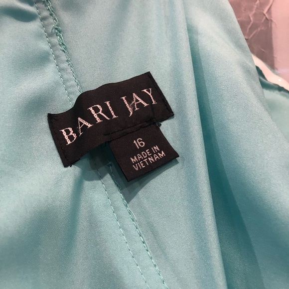 Bari Jay Teal Gown - Picture 4 of 8
